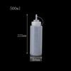 5Pcs 120-1000ml Plastic Sauce Squeeze Bottle Multipurpose Squirt Bottles Condiment Container For BBQ Oil Salad Dressing Kitchen
