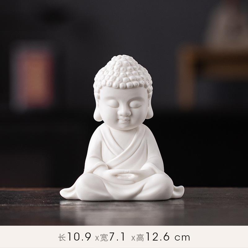Zen Keramik Tathagata Buddha kleine Dekoration kreativer schöner Tee Buddha Teehaus Ornament Auto Haus Büro FENG SHUI Dekoration