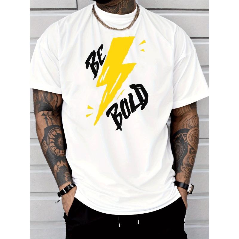 

Мужская графическая футболка с молнией и крупной буквой - Дышащая футболка с коротким рукавом, отводящая влагу, для спортзала, повседневной носки S белый