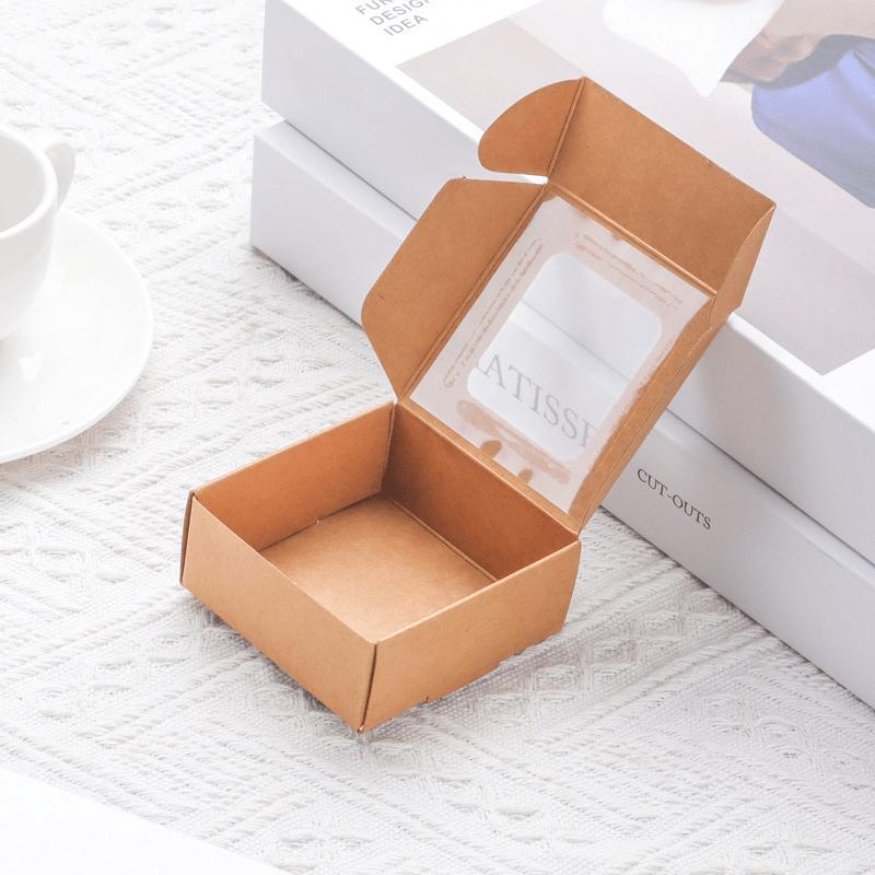20pcs Creative Gift Packaging Boxes with Transparent Windows Suitable for Earrings Handicrafts Weddings Parties and Storage Boxes