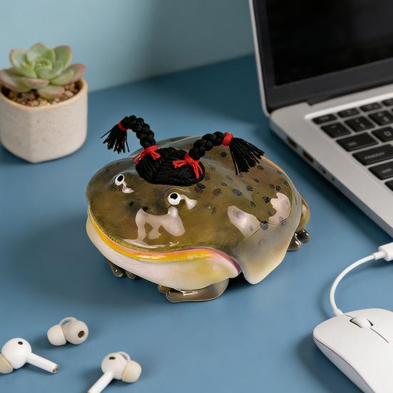 Cartoon Frog Shape Earphone Case Plastic Resin 1 Pc