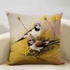 Bird Parrot Sofa Cushion Cover Bedroom Living Room Hotel Cafe Decoration Pillow Case 45x45cm Linen Pillowcase Chair Cushions