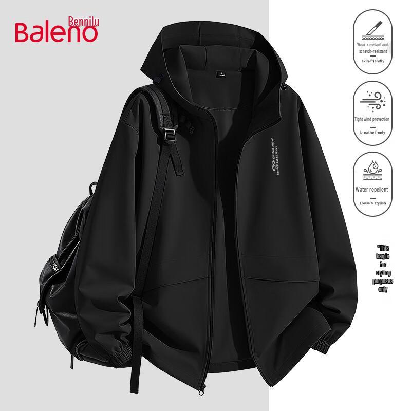 Baleno Men's Lightweight Water-Resistant Hooded Jacket