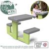 Smoby Life - Table de Pique Nique adaptable aux maisons Smoby - 2 bancs