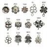 100 Pieces Four Leaf Grass Pendant Jewelry Making Supplies Alloy Texture Crafting Supplies Jewelry Part Jewelry Pendant