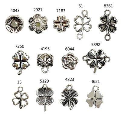 100 Stuks Klavertje Vier Hanger Sieraden Maken Benodigdheden Legering Textuur Knutsel Benodigdheden Sieraden Onderdeel Sieraden Hanger