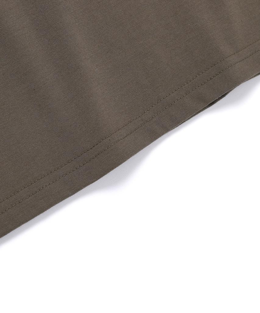 Beullaengkiteu Basic Soft Solid Crew Neck T-Shirt (Khaki)