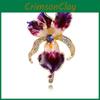 Elegant Iris Flower Brooch Pin With Alloy Finish For Women And Men