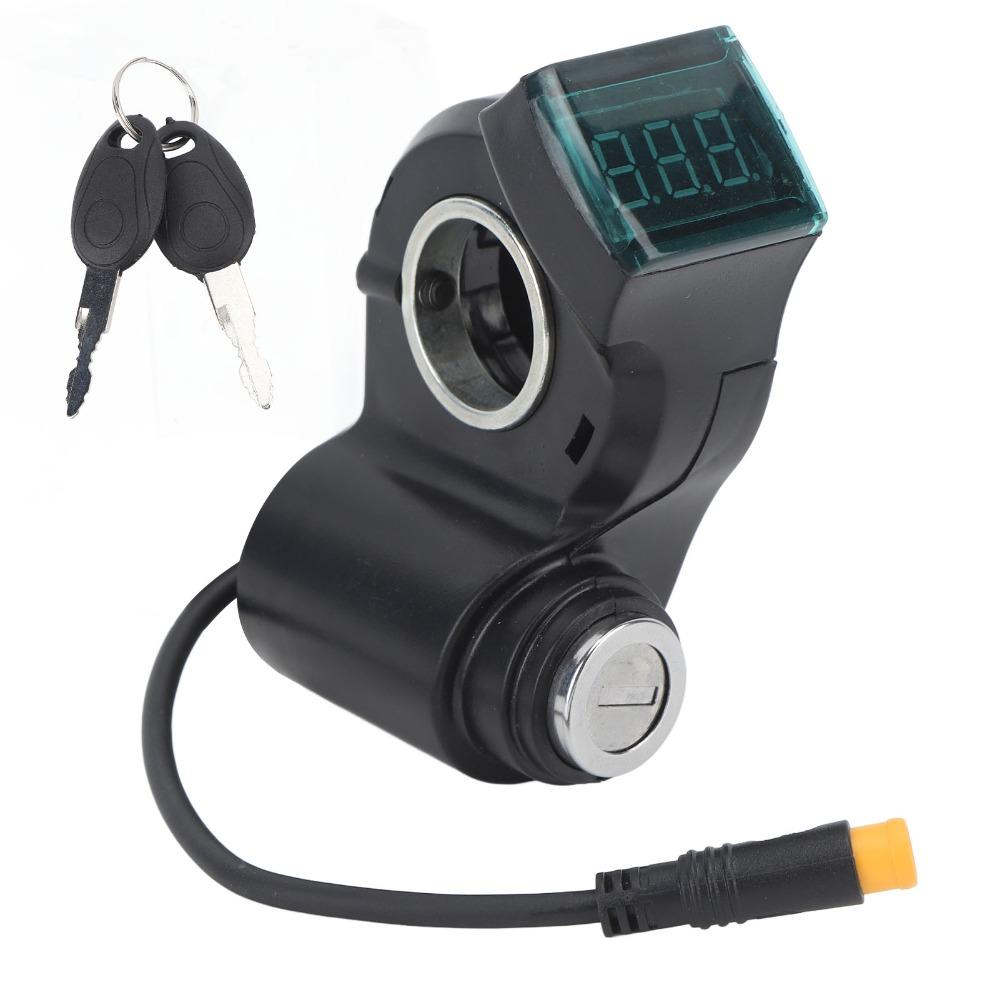 ABS Electric Scooter Switch Lock 3 Pin Waterproof Electric Scooter Handlebar Switch Lock Scooter Digital Display Switch Lock