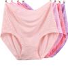 Plus Size Damunderkläder Trosor Enfärgade Mjuka Andningskalsonger Medelåldersbyxor