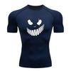 Men's Compression Athletic T-Shirt, Halloween Creepy Grinnin