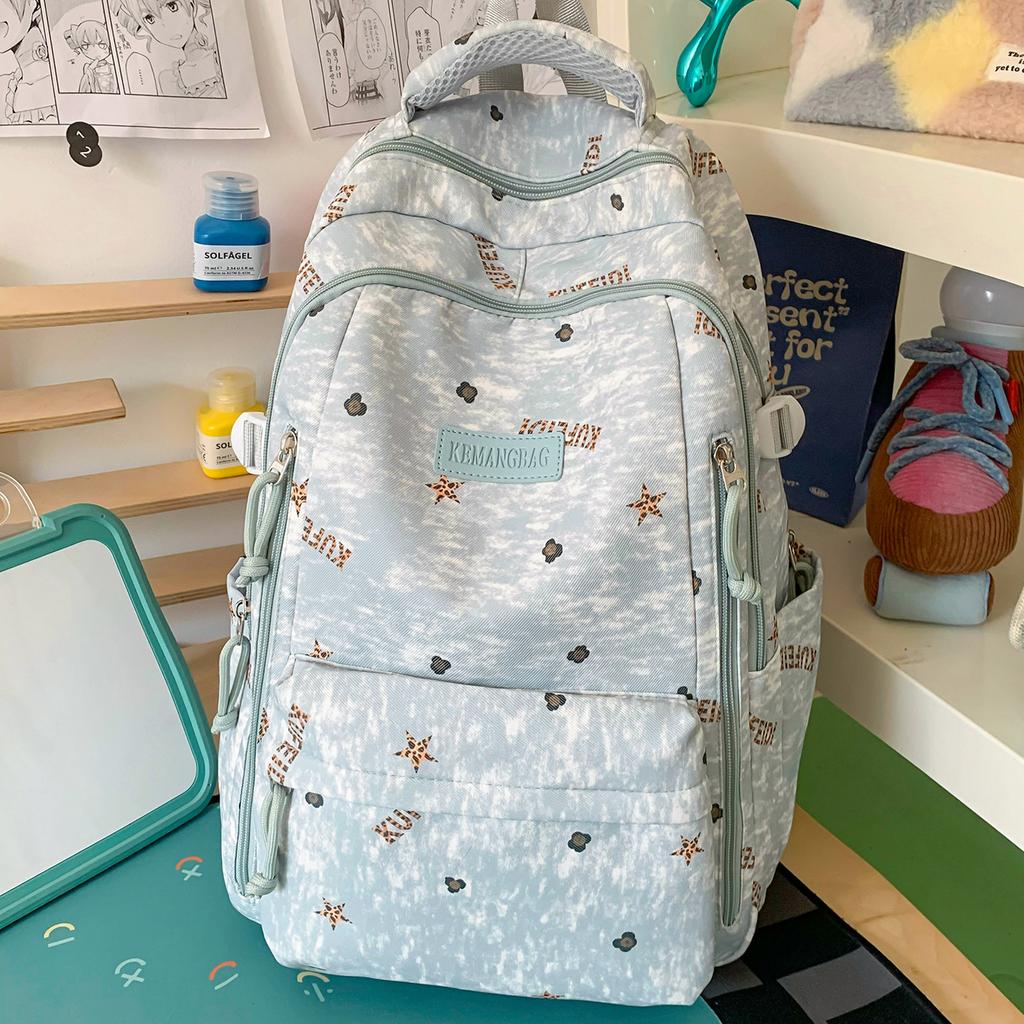 Schoolbag1011 Junior High School Girl High Value Korean Niche Backpack Girl Primary School Student Lightweight Large Capacity Spring Outing Backpack