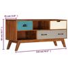 VidaXL Meuble TV avec 3 tiroirs 110x35x50 cm Bois d'acacia solide