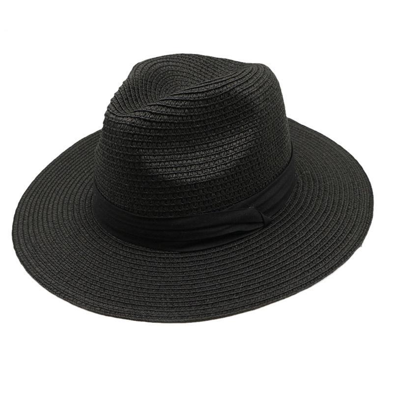 Chapeau de paille d'été Mode Déguisement Chapeau haut de forme Adulte Tissé à la main Pare-soleil Chapeau de protection solaire Spot