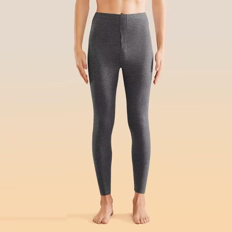 

Men s Thermal Fleece Seamless Long Johns: Heat-Generating, Thickened Wool Cotton Base Layer for Autumn/Winter Warmth M темно-сірий