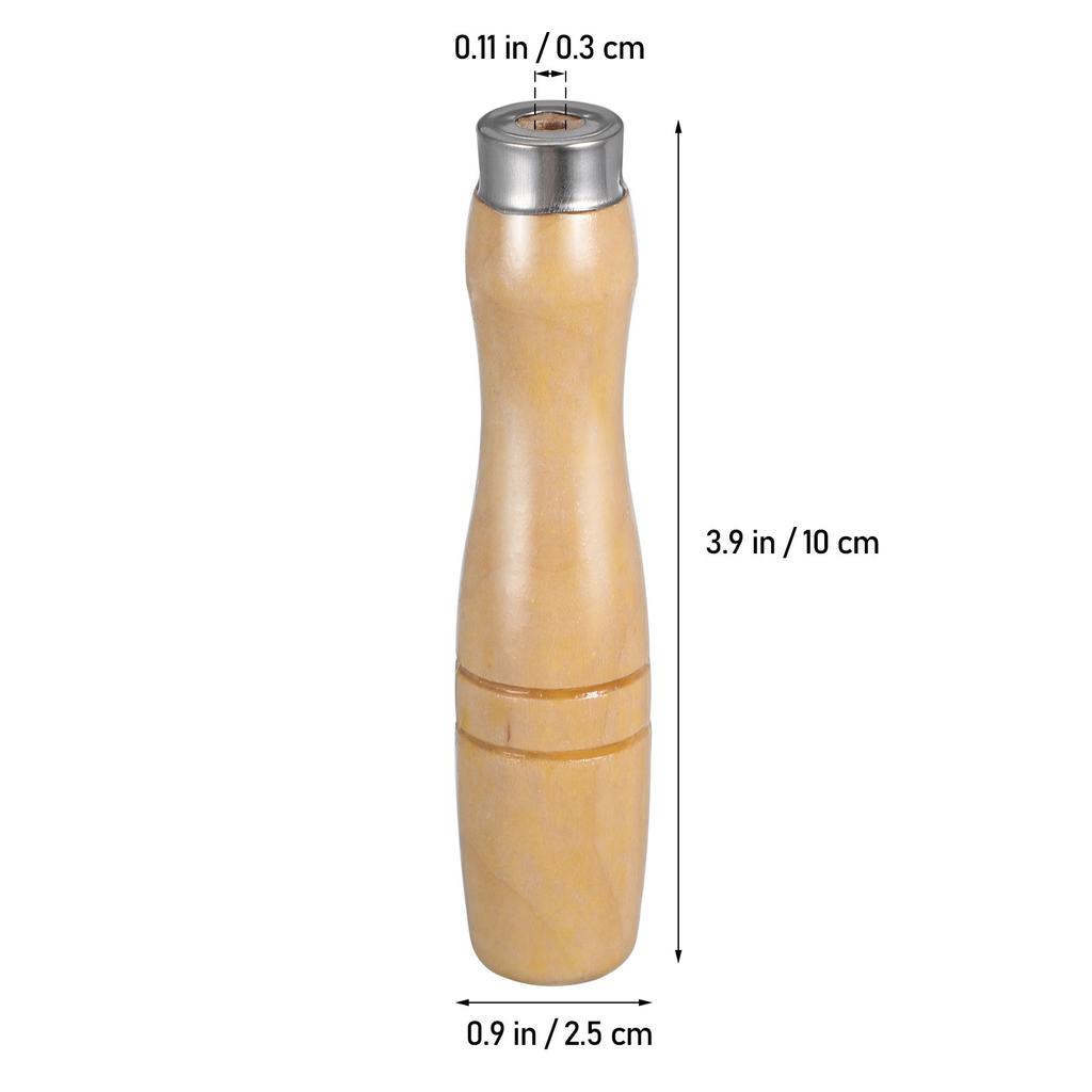 5pcs Wooden For File Wood Rasp Screwdriver Tools Ergonomic 11.3Cm 6.2Mm Handle For File Inner Hole Hand Tool Set