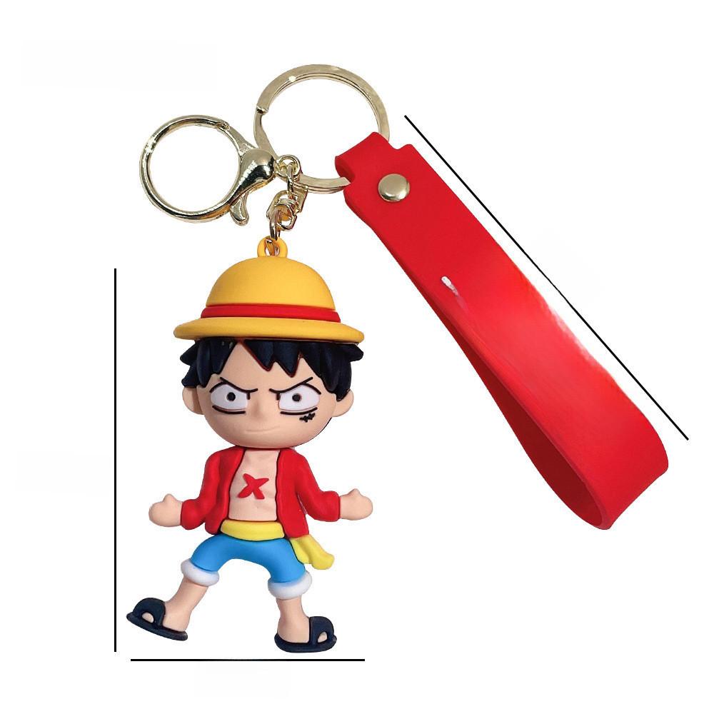 Fourth Generation One Piece Keychain Luffy Nami Zoro Sanji Silicone Figurine