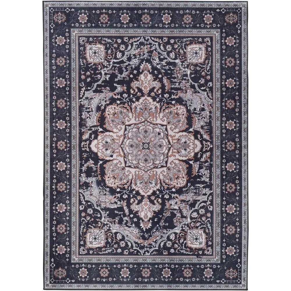 Boho Bereichsteppiche für Wohnzimmer Waschbare Vintage Spielzimmer Matte Innenboden Teppich Boho Teppiche für Schlafzimmer Eingangsbereich Waschküchenmatte