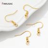 10/30/50PCS 14/18K Gold Plated Brass Hypoallergenic Ear Wire Earring Hooks For Earring Making,DIY Jewelry Making Accessories