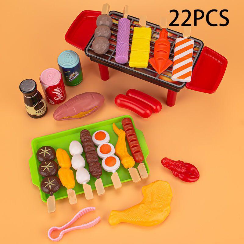 Colorful Barbecue Pretend Play Food Kids Toy Set For Imaginative Kitchen Fun