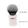 Yaqi 30mm Large Size Knot White Resin Handle Synthetic Hair Tuxedo Knot Men Shaving Brush Travel Shaving Brush Wet Shaving Brush