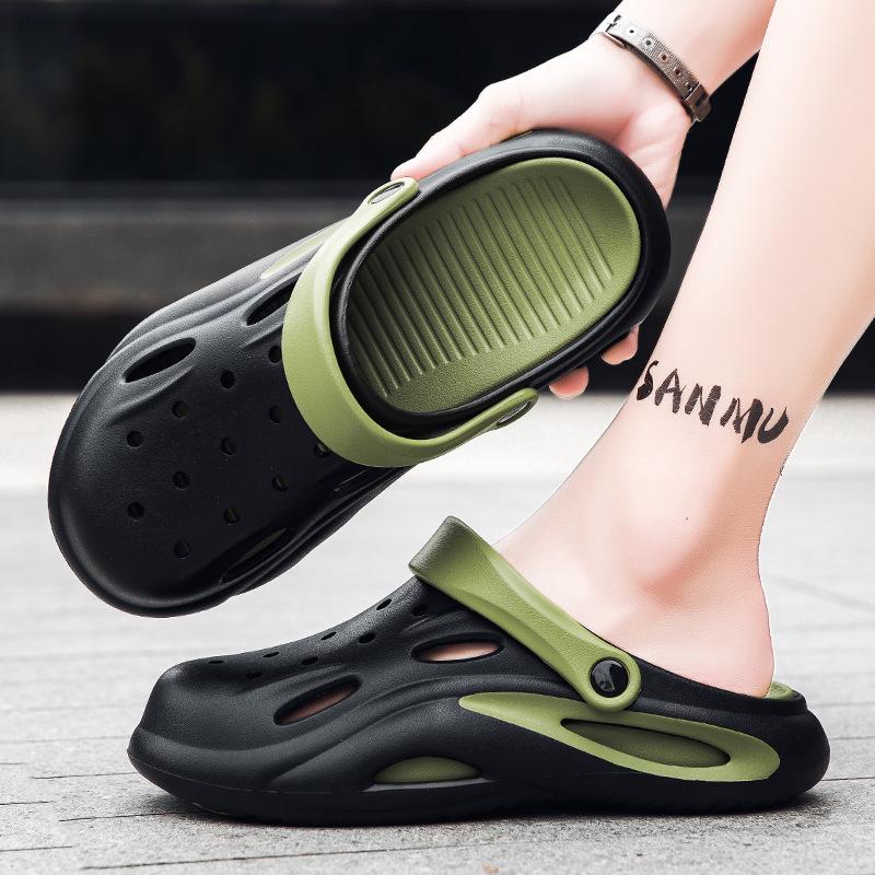 Baotou Closed-Toe Men s Summer Outdoor Sandals 43-44 темно-зеленого