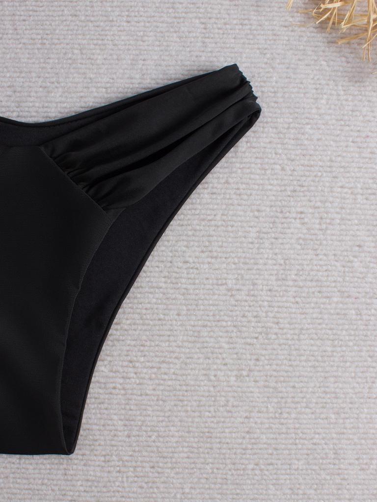 2026 European & American Black Triangle Underwear High & Low Waist New Style Hot Spring Seaside Swim Trunks Swimsuit