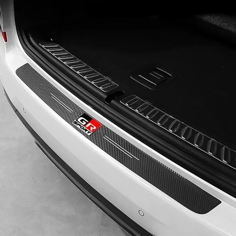 Car Rear Trunk Bumper Plate Door Sill Protector Stickers For Toyota GR Sport Racing Corolla Aqua Avensis Prius RAV4 Yaris Camry