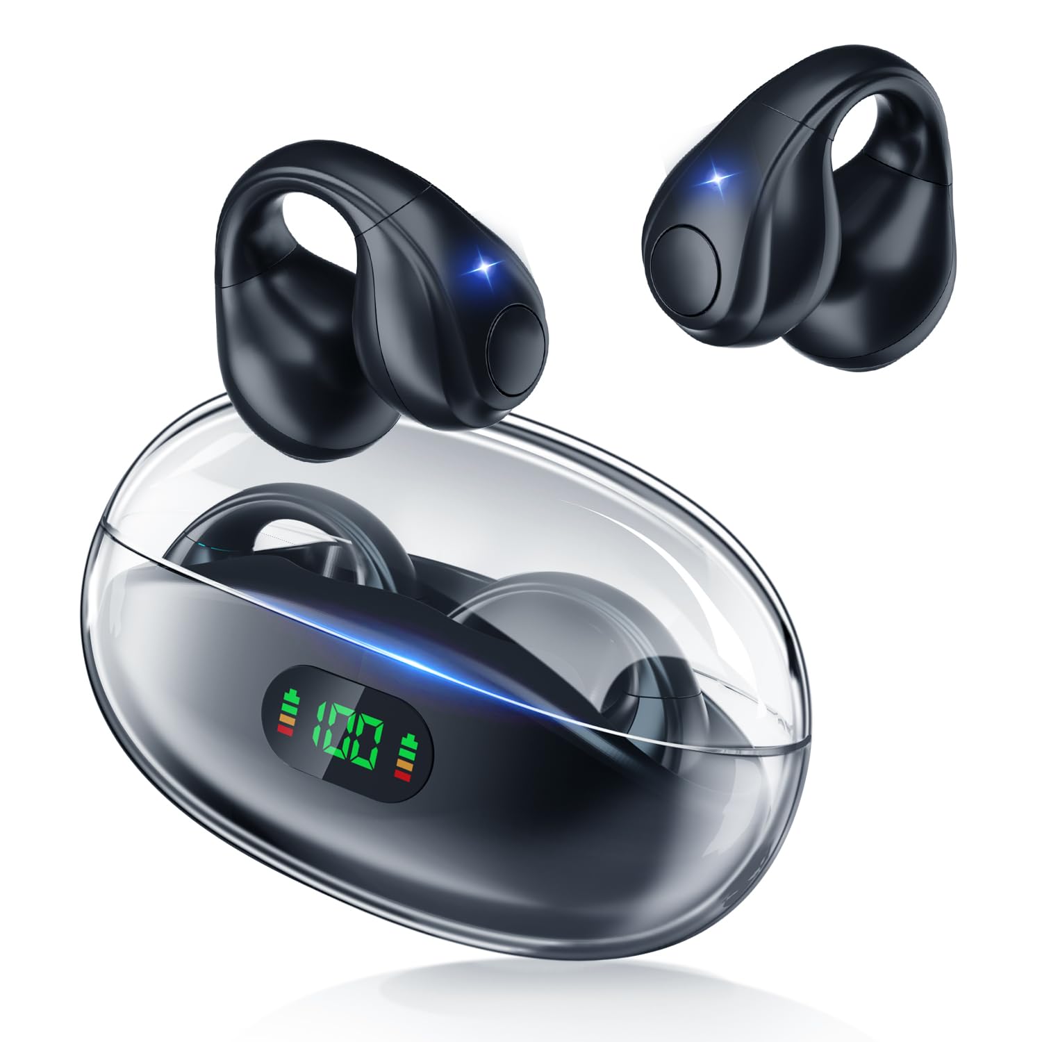 

Bluetooth Wireless Earbuds Bone Conduction Ear Cuff Ear Cuff Style 60 Hours of Call Noise Sound Automatic Sound Leakage Button IPX7 Fast Japanese