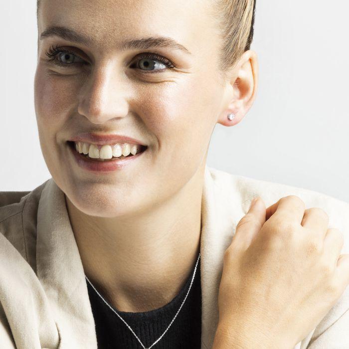 Pendientes - SHELAT - Argent - 925/1000 - Oxyde de zirconium - Dormeuse