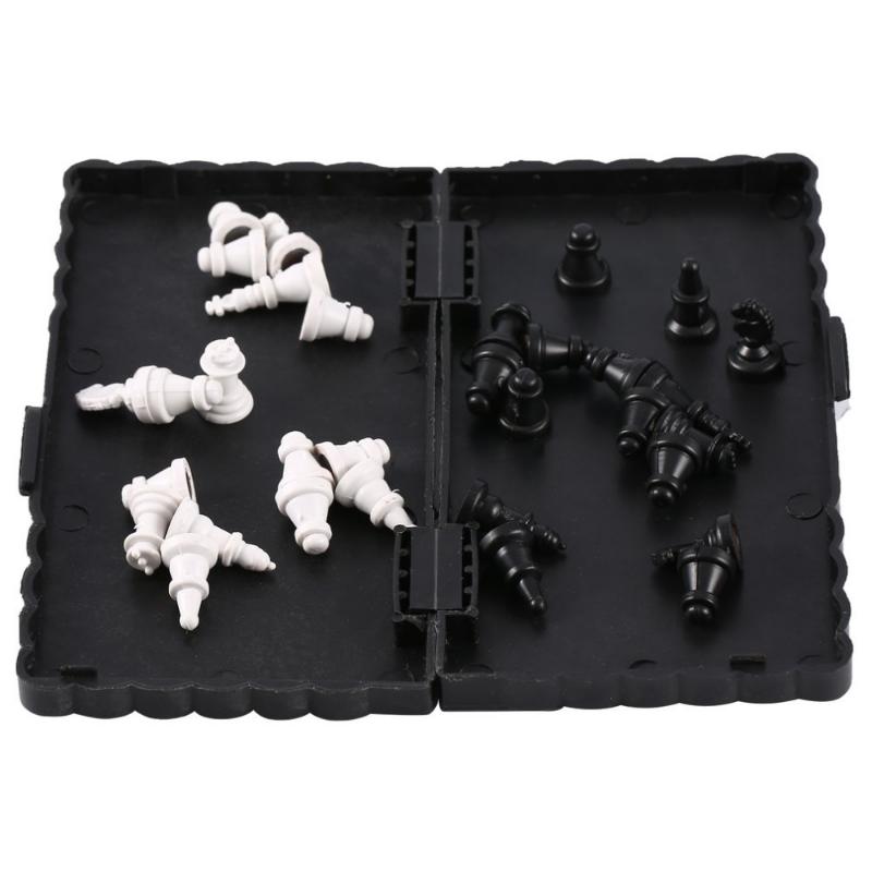 Mini Magnetic Chess Set Portable Travel Strategy Game Plastic Foldable Chessboard for Kids Educational Toy Compact Lightweight