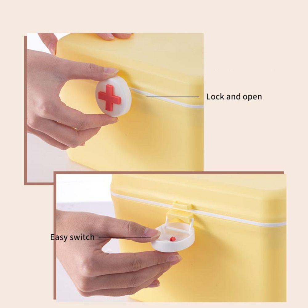 Large Capacity Medicine Storage Box Double Layer Medicine Case Medicine Chest  Household Nursing