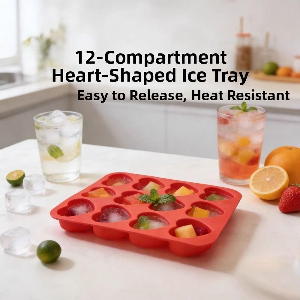 12-Cavity Heart-Shaped Mousse Cake Mold Food Grade Silicone French Pastry Mold  Dessert Making