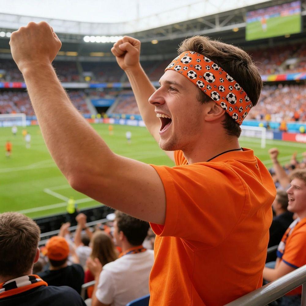 Adjustable Football Headband Elastic Sport Headscarf Fan Cheering Hair Hoop Celebration