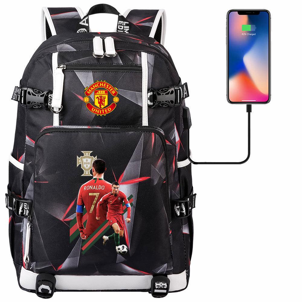 Large Capacity Schoolbag with Shoulder Strap; Student Three-piece Pencil Case Set