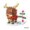 Single 1pcs Christmas Santa Claus Elk Snowman Tree Model Building Blocks Model Gift Toys for Children Xmas