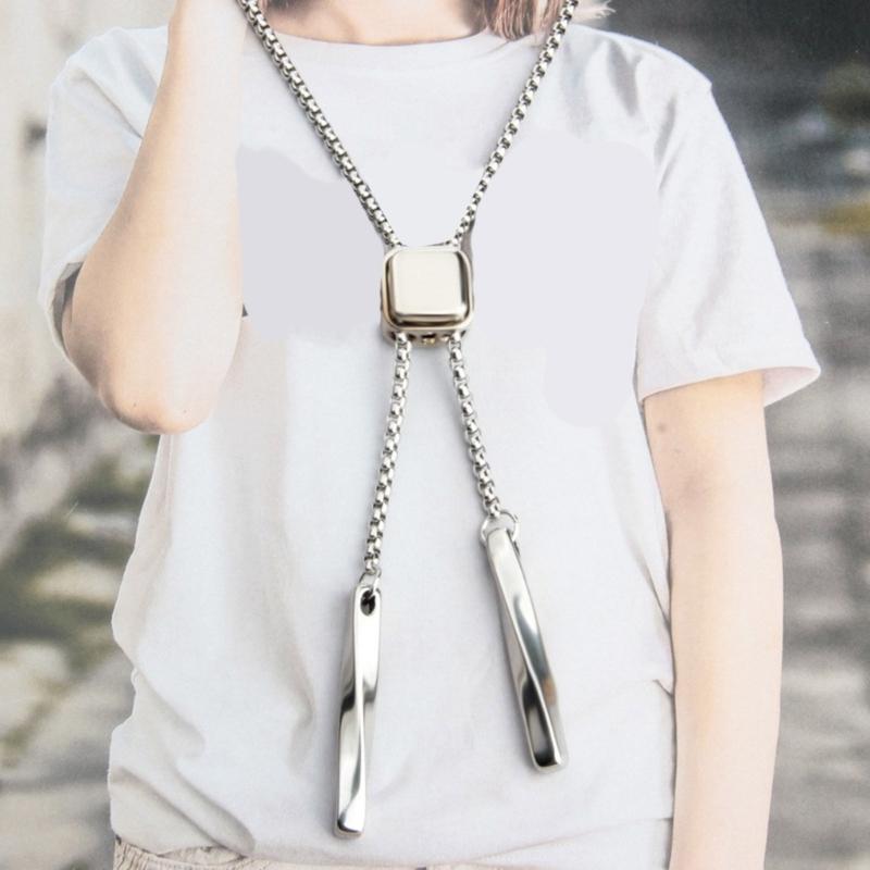 Bolo Tie for Male Western Cowboy Necktie with Small Cube Pendant Decorative