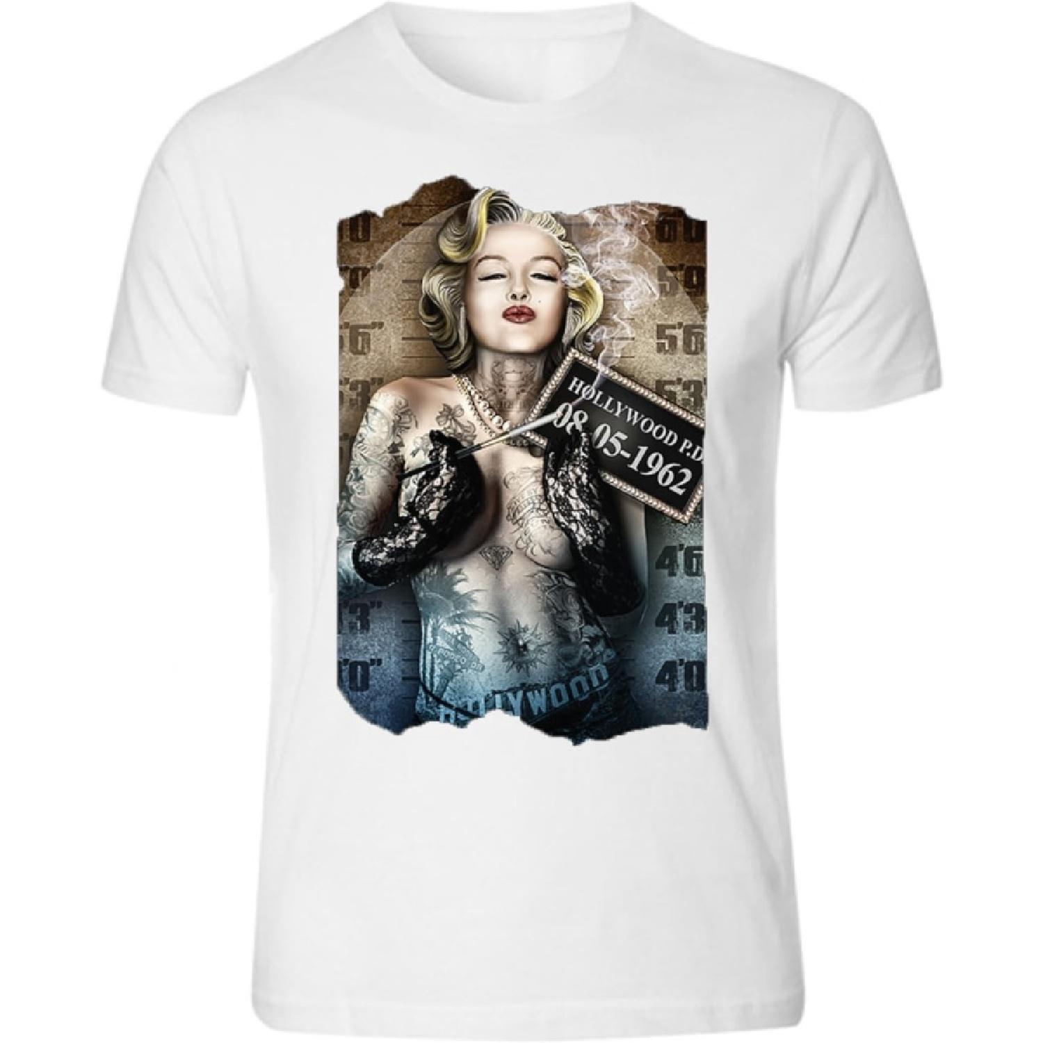 

Red Lips Marilyn Monroe Tee S - 5XL T-Shirt Tee XXXXXL білий