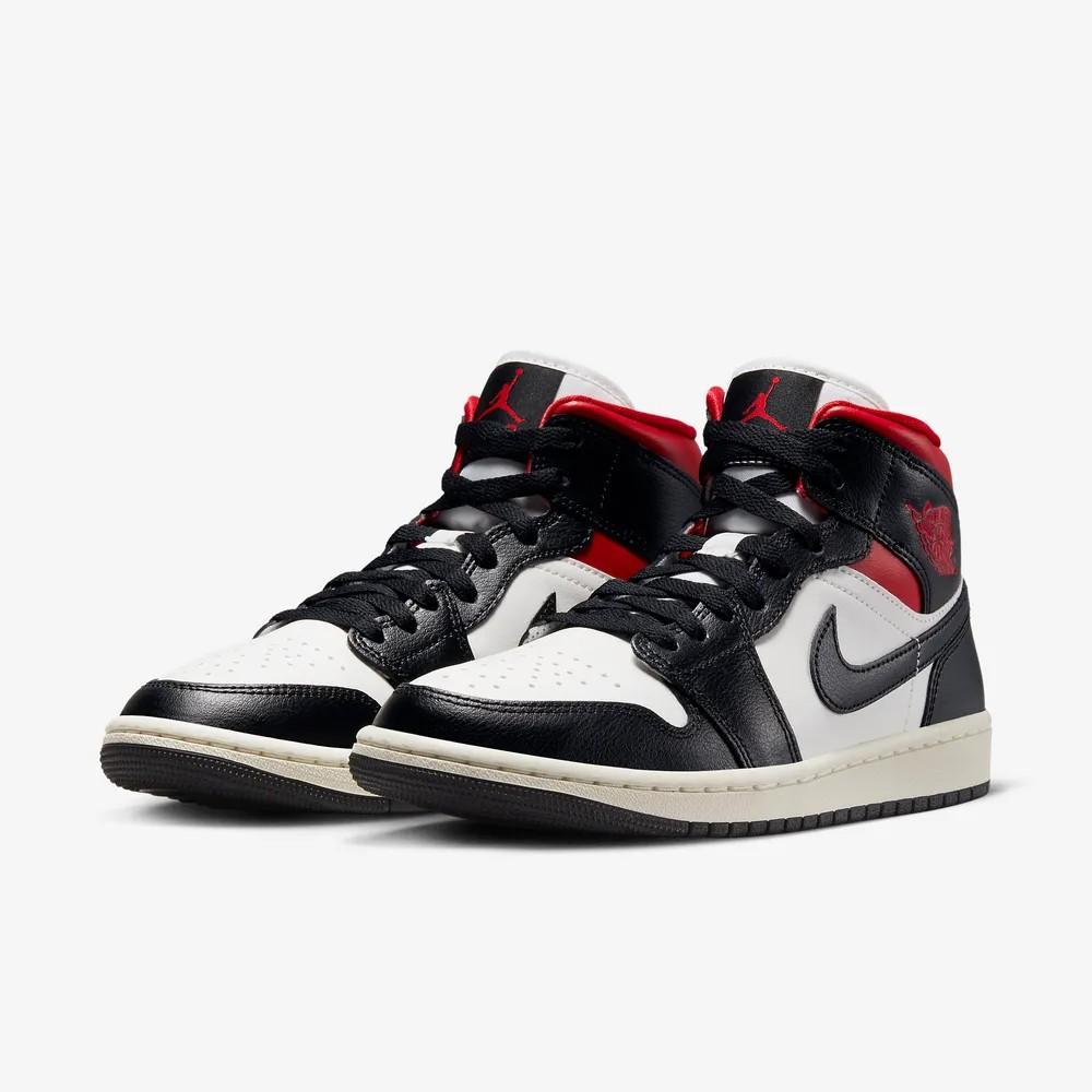 (W) Jordan 1 Mid Black Gym Red BQ6472-061