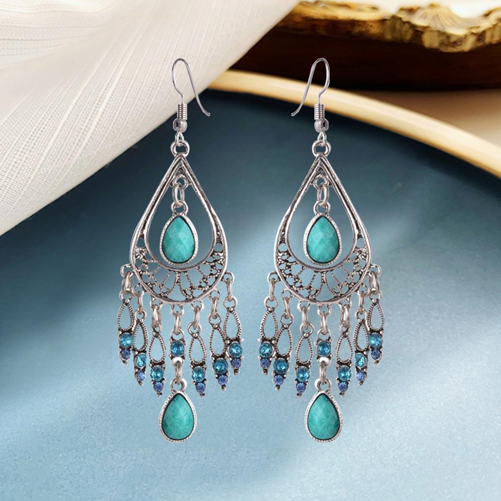 Bohemian Style Tassel Earrings Women Girls Long Fringe Dangle Earrings Female Vintage Jewelry