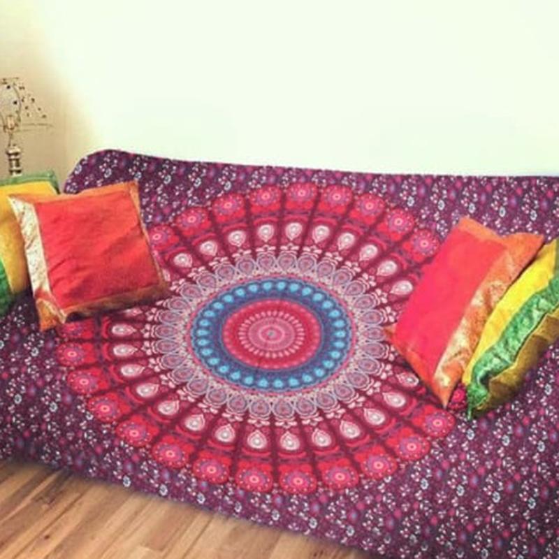Indian Mandala Tapestry macrame wall hanging tapestry wall hanging Tai Chi Hippie bohemian decor Decorative dorm wall carpet