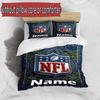 3pcs Duvet Cover Set (1*Duvet Cover + 2*Pillowcase, Without Core), Custom Name NFL Pattern Bedding Set, Home Bedroom Decor Gift