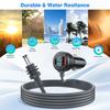 High-Power Mini Car Charger with Digital Display & Waterproof Three-in-One DC Power Cord