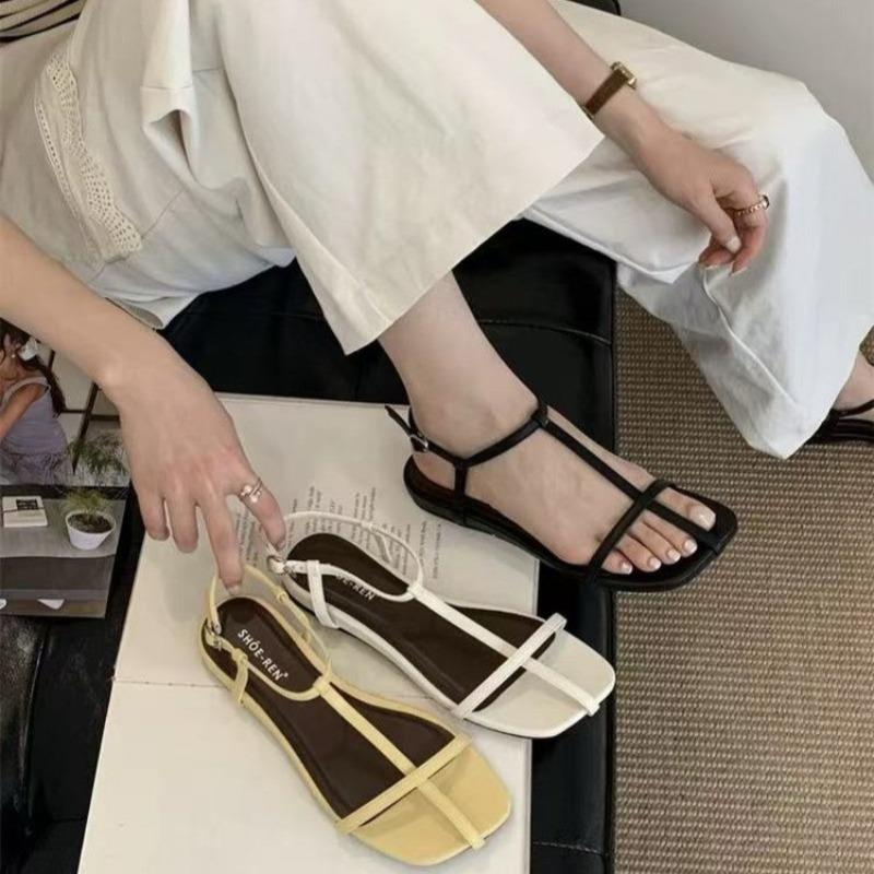 Fashion 2025 New Gladiator Women's Sandals Summer Fashion Open Toe Platform Sandals Women's Outdoor Beach Vacation Flat Women's Shoes