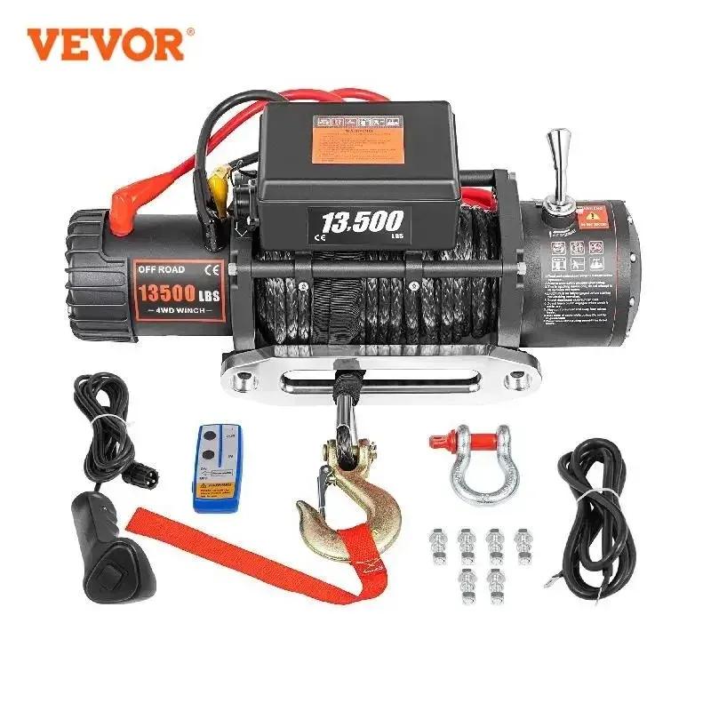 VEVOR Nejlepší cena 13500 LBS Elektrický naviják 12V 6120KG 13500LBS Pro 4X4 92FT Syntetická lana přívěsu Tažný popruh
