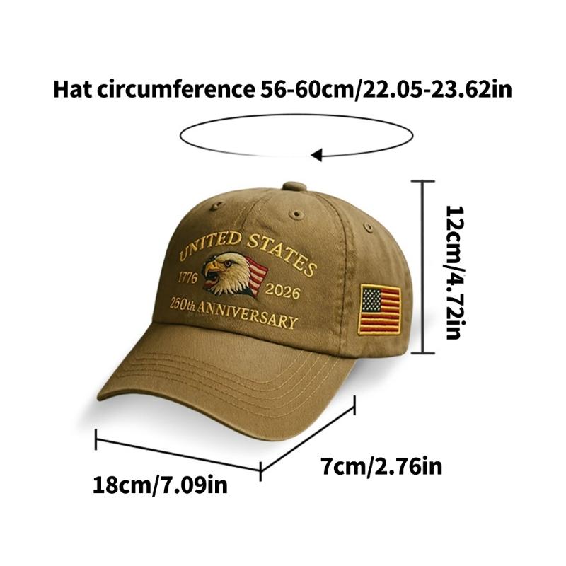 Adjustable Strap Baseball Cap for Marine Corps 250th Anniversary with Embroidery Pattern for Daily Wear Special Event