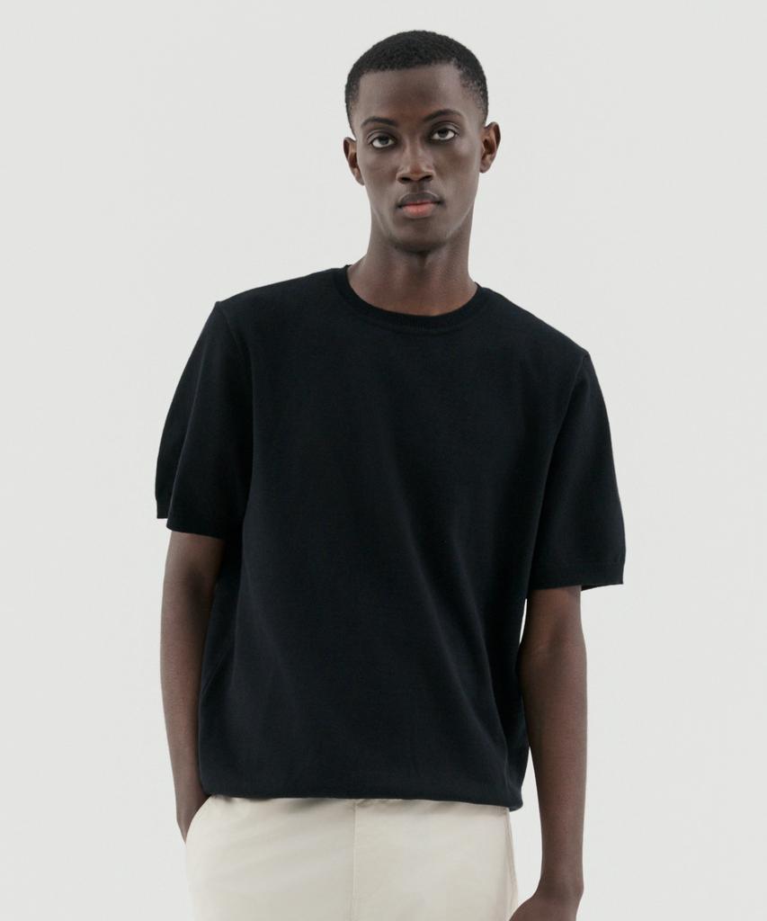 TRADCLUB [2Pack] Soft Round Short Sleeve Knit (4 Colors) (Type A)
