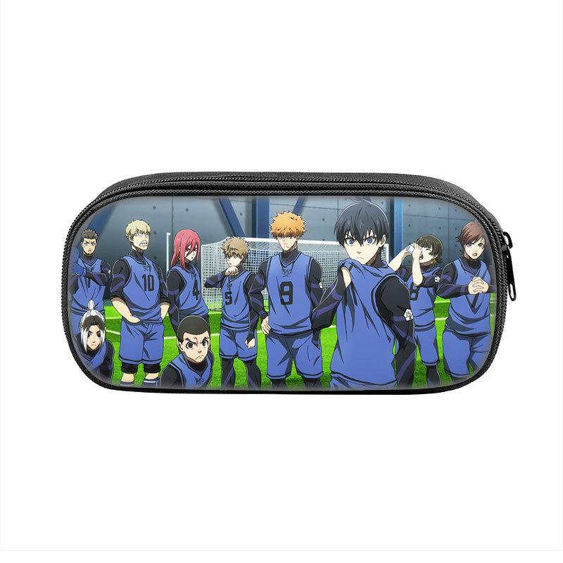 Bluelock Printed Pencil Case, Blue Prison Primary And Secondary School Children'S Pencil Stationery Storage Bag