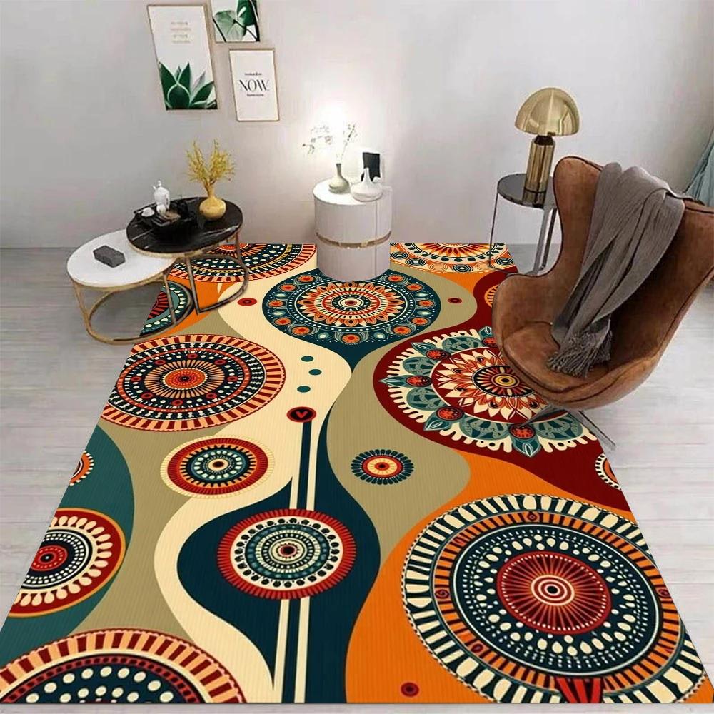 Flower Carpet Cartoon Living Room Bedroom Kitchen Sofa Table Balcony Rug Non-slip Washable Mat Exquisite Home Ornaments