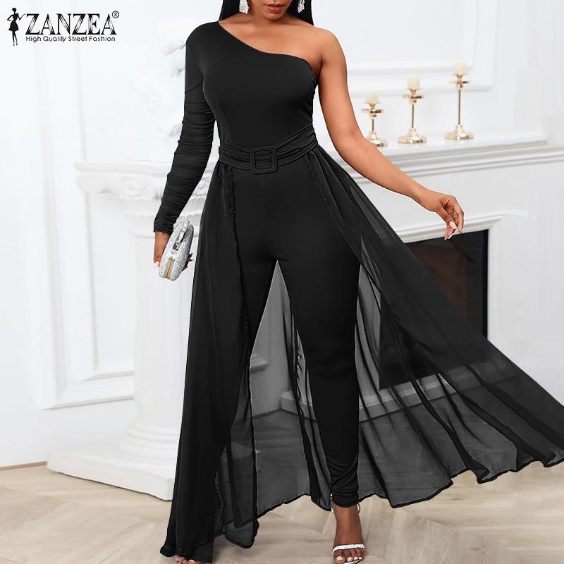 Buy ZANZEA Women Fashion Mesh Splice 